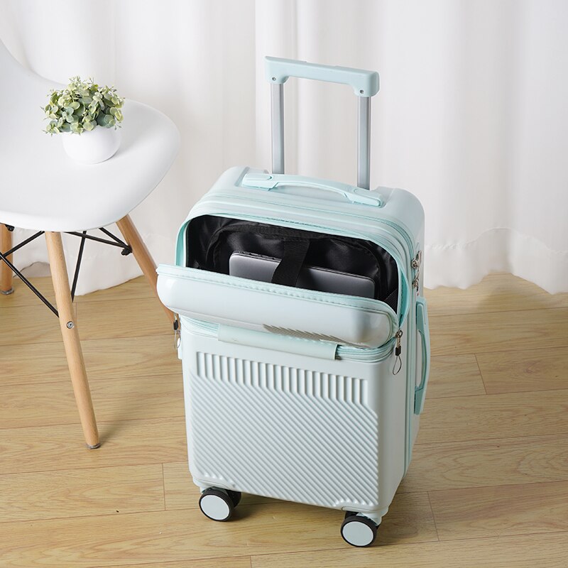 Travel suitcases with Wheel rolling luggage case with Cup holder.