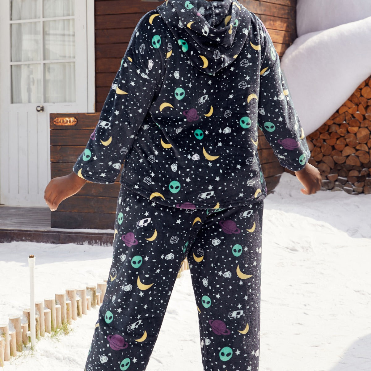 Large Size Pajamas European And American Printed Velvet Women