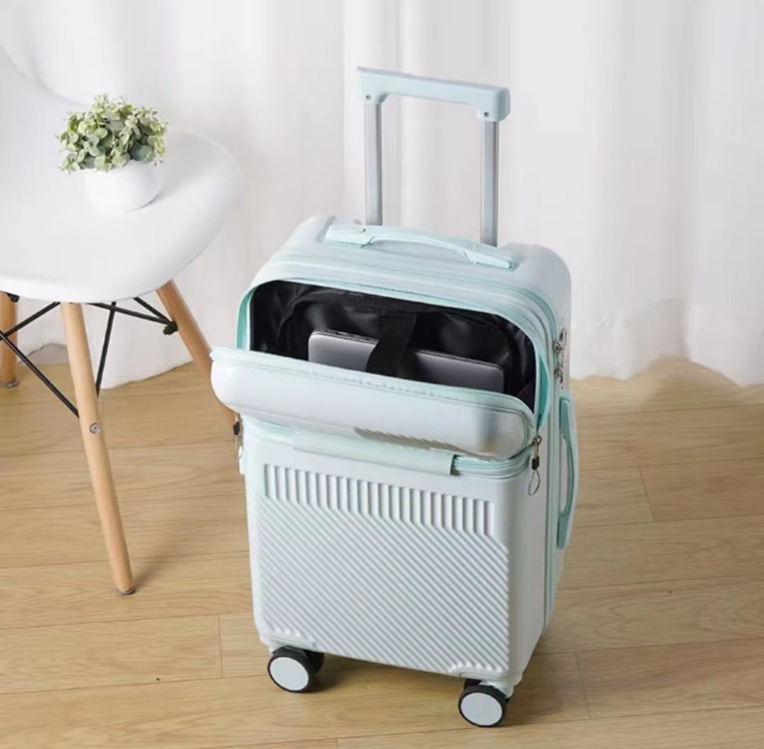 Multifunctional Luggage with cupholder, carry-on luggage