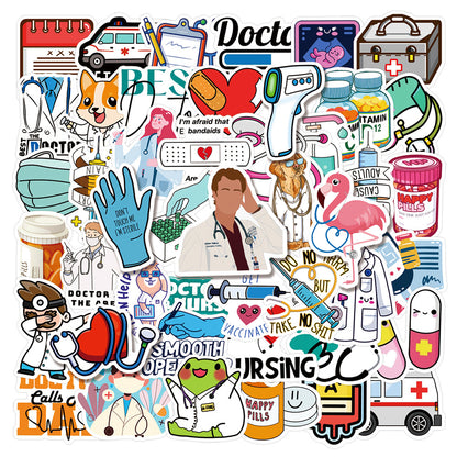 50 Sheets Of Waterproof Stickers For Notebook Water Cups