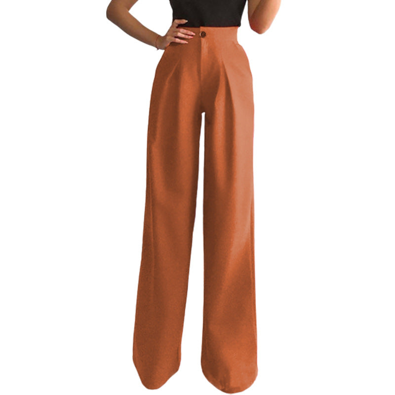 Autumn And Winter Solid Color Casual Straight-leg Suit Pants