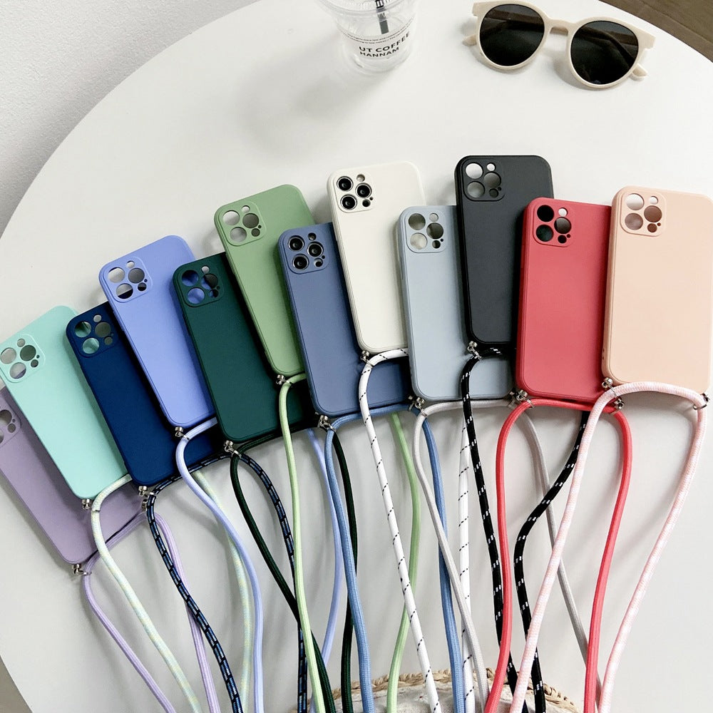 Liquid Silicone Anti Drop Strap Strap Phone Case