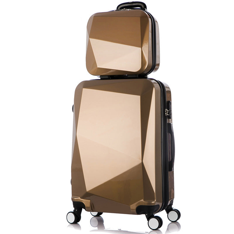 2pc Luggage 20inch with toiletry. Diamond Pattern Swivel Wheels