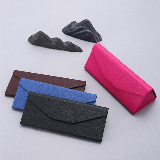 Fashion Simple Triangle Folding Sunglasses Case