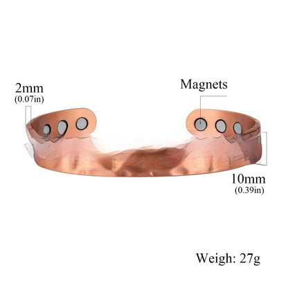Pure Copper Vintage Jade Red Copper Magnet Bracelet