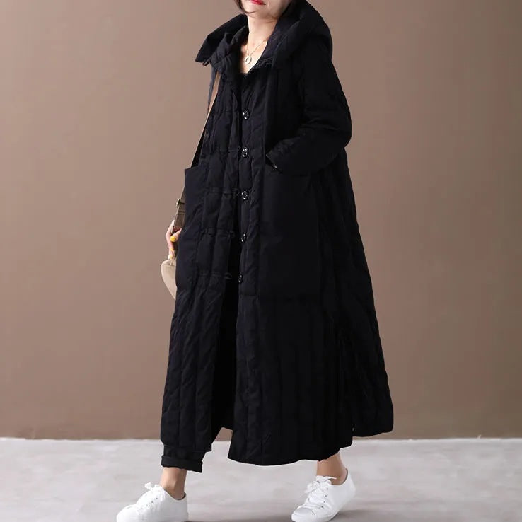 Plus Size Women's Loose Slimming And Warm Down Coat Jacket