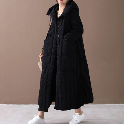 Plus Size Women's Loose Slimming And Warm Down Coat Jacket