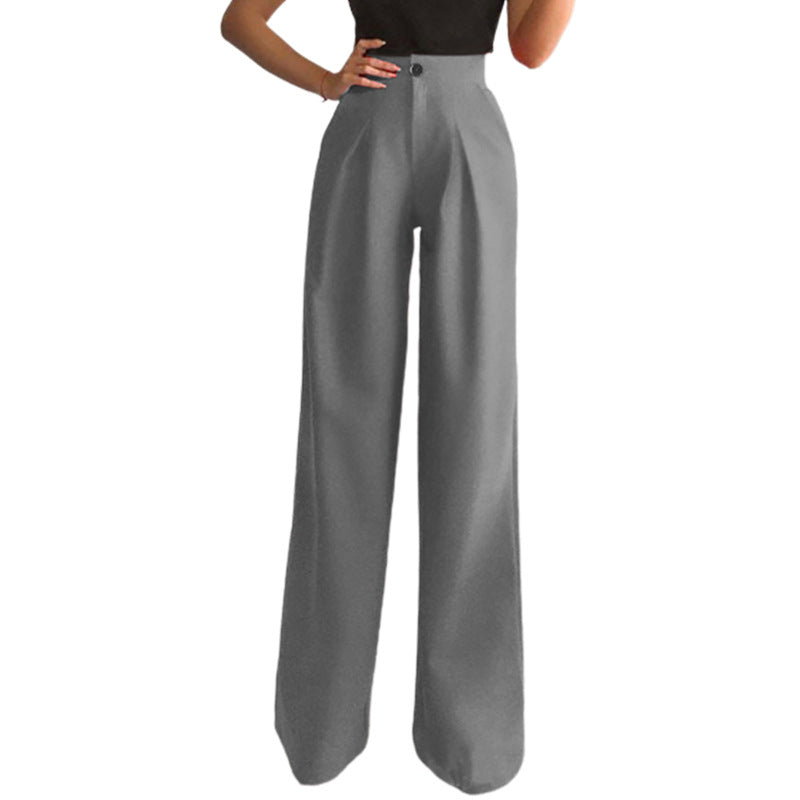 Autumn And Winter Solid Color Casual Straight-leg Suit Pants