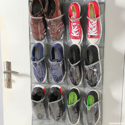 24 Grid Non-woven Bag Behind The Door Shoe Storage Hanging Bag