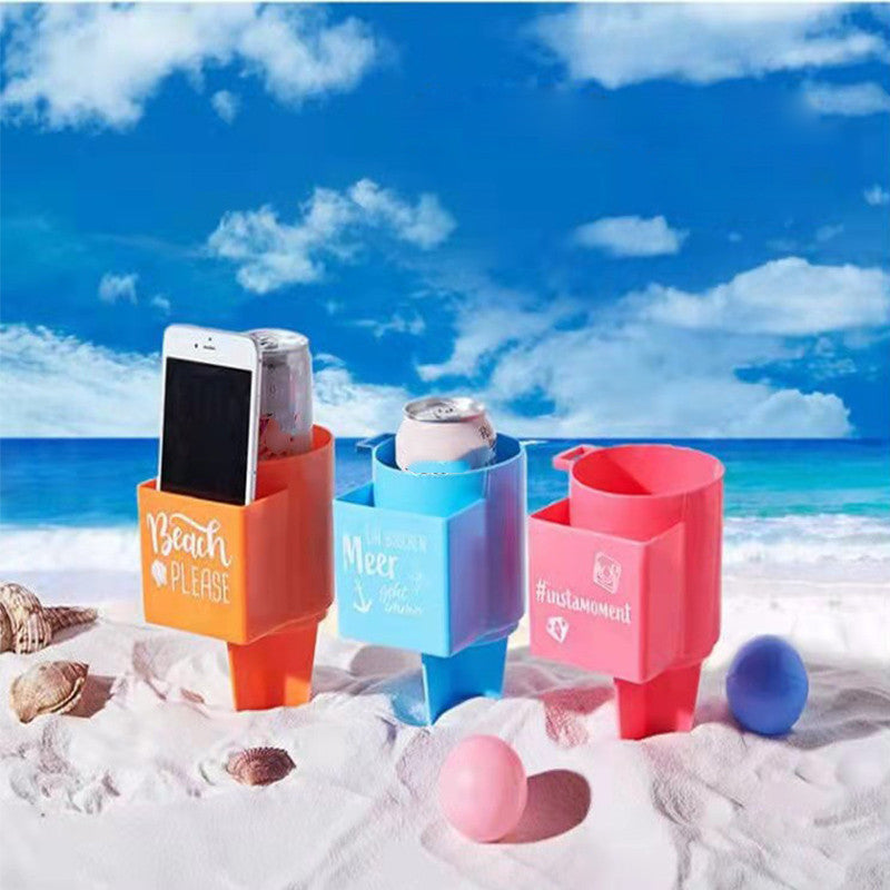 Multifunctional Plastic Beach Cup Phone Holder