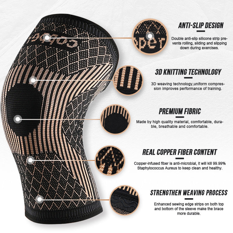 Elastic Sports Riding Basketball Protective Gear Copper Nylon Copper