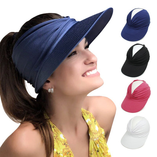 Spring And Summer New Hat Sun Hat Women's Outdoor Sports Topless Hat Beach Sun Hat Women's