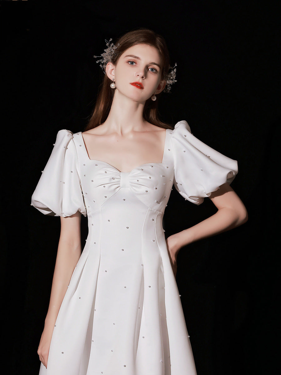 Engagement Dress White Dress With License