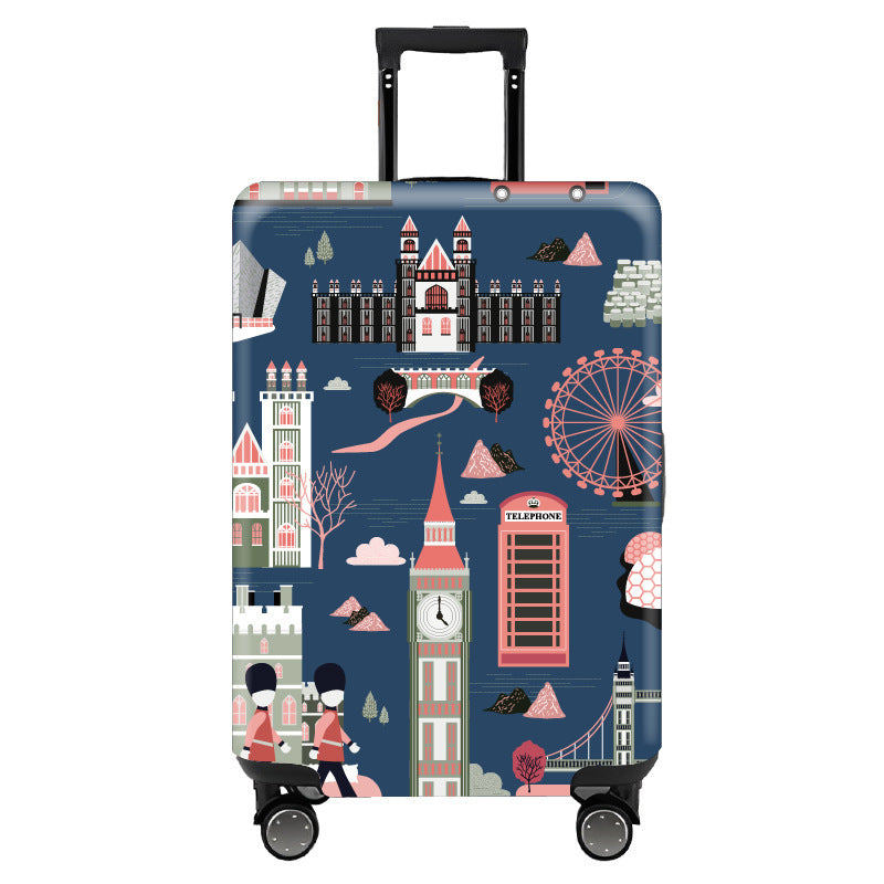 Trendy Unique Suitcase Suite Elastic Case Cover Luggage Protective Cover Travel Trolley Case Dust Cover