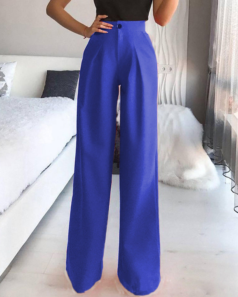 Autumn And Winter Solid Color Casual Straight-leg Suit Pants