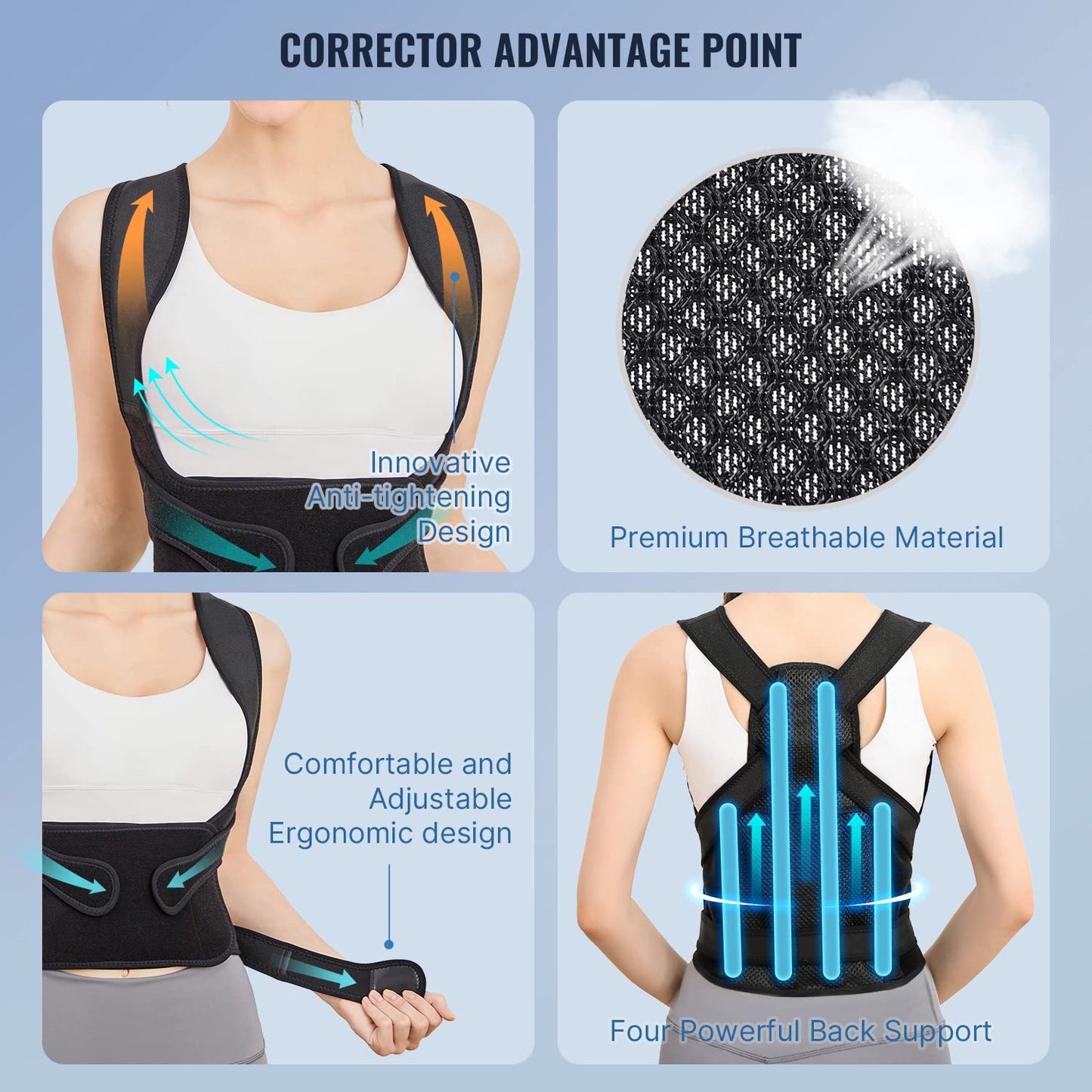 Men's And Women's Kyphotone Posture Brace