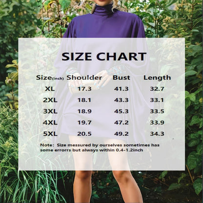 Plus Size Women's Solid Color High Neck Lantern Sleeve Dress - Elegant Evening Gown For Spring&Summer