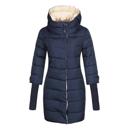 Winter Jacket Women Hooded Cotton Parka Long Coat Plus Size