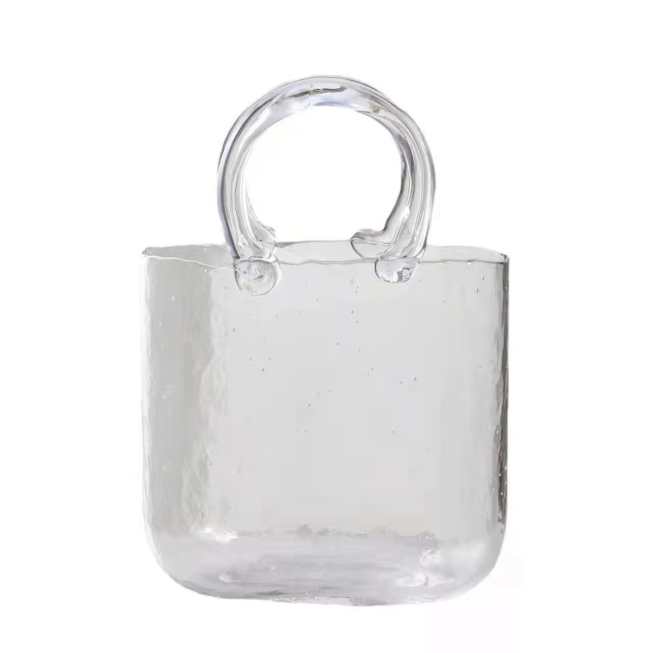 Home Bag Portable Transparent Glass Vase