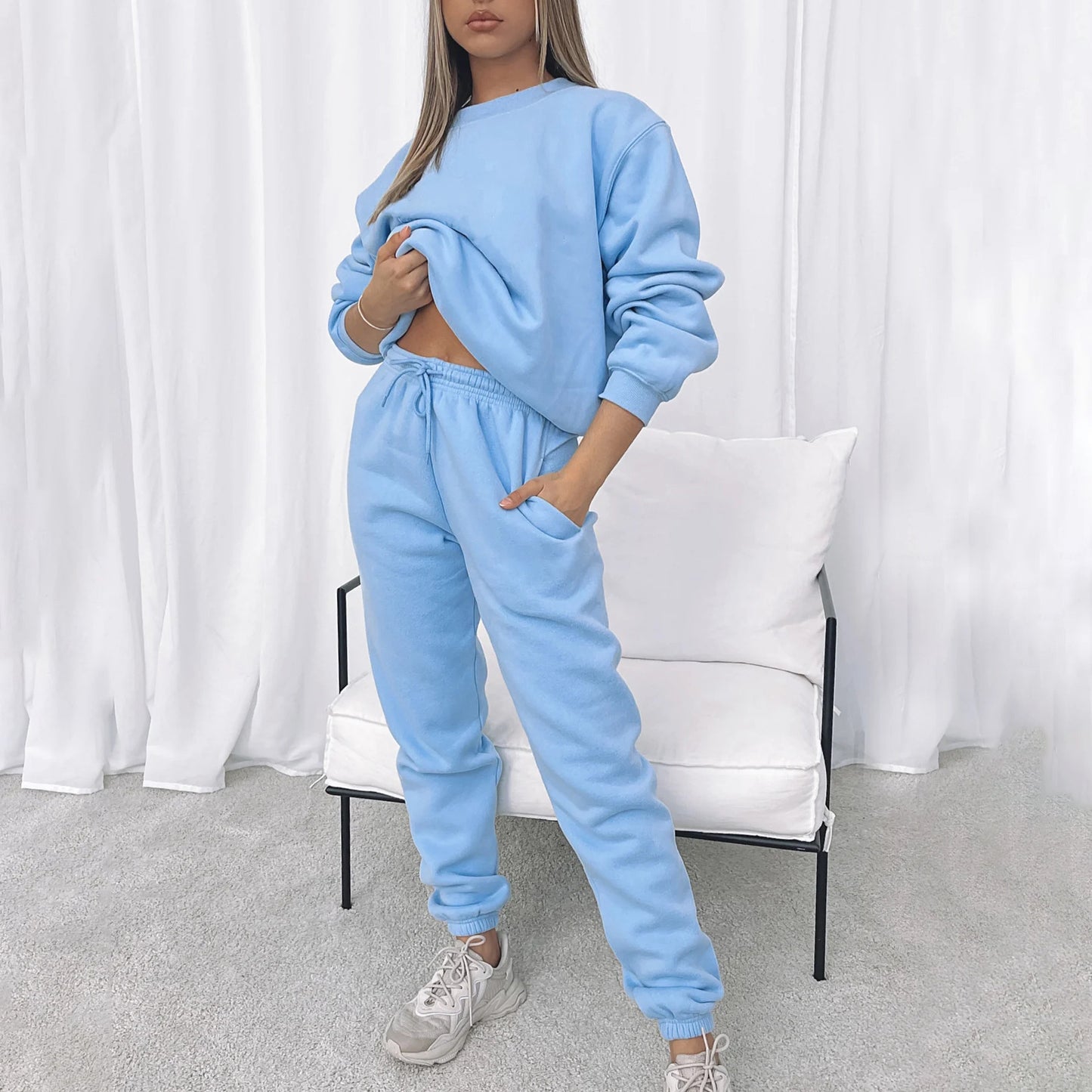 Women's Casual Long Sleeve Sweatshirt Suit