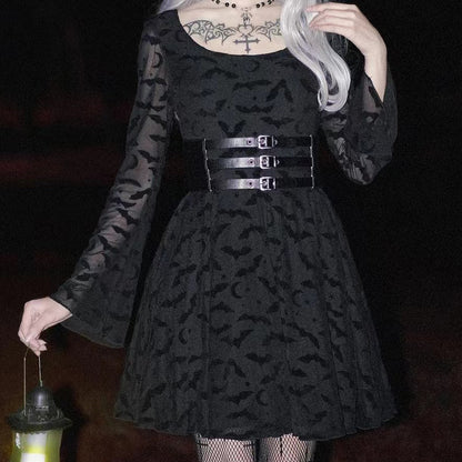 Retro Three-row Needle Buckle PU Belt Women's Belt Elastic Elastic Wide Waist Cover