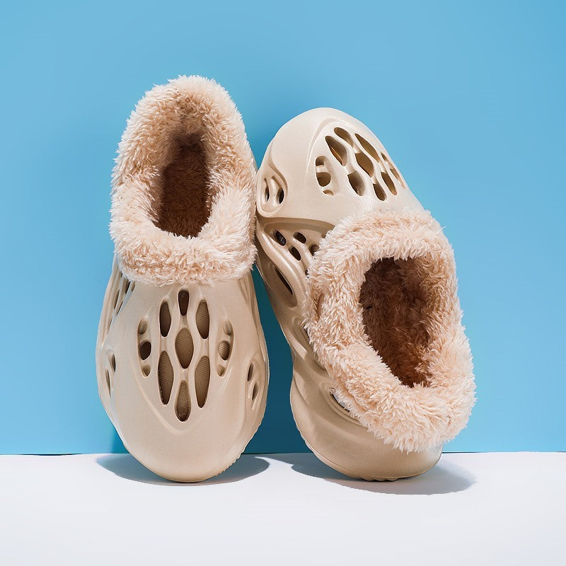 Hole Shoes Summer Winter Slippers Removable Warm EVA Home Slippers