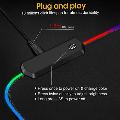 Luminous RGB Mouse Pad Colorful Game Large Size Thickened Non-slip