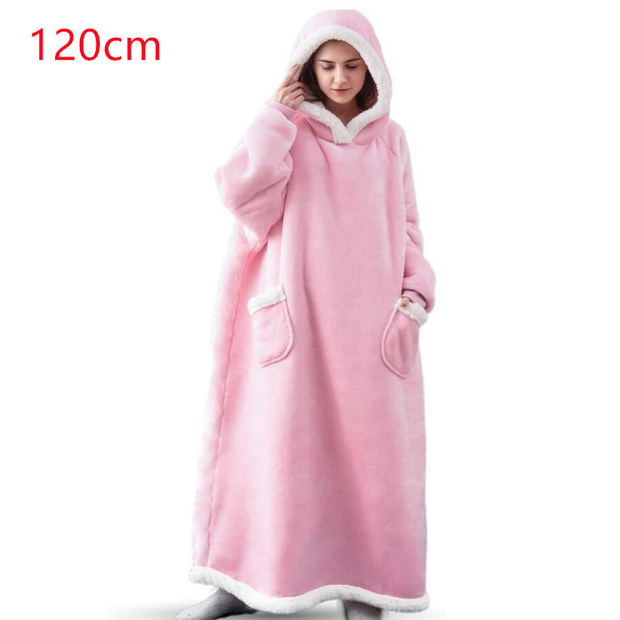 Robe Hoodie Blanket Oversized Pullover With Pockets.