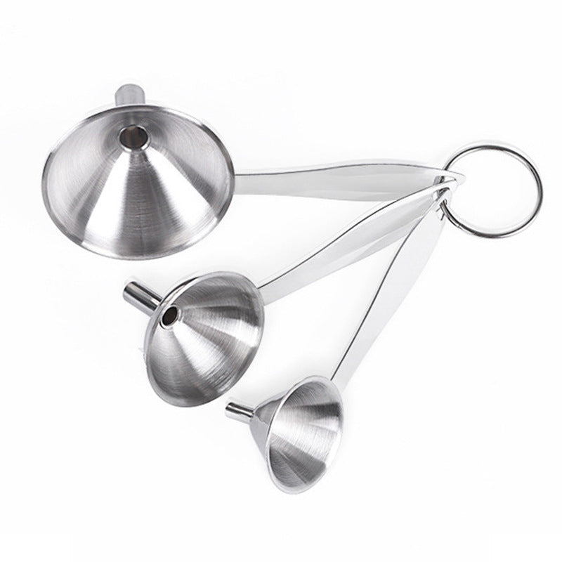 Stainless Steel Three Piece Mini Funnel