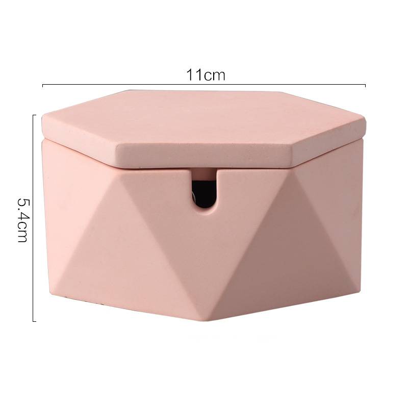 Triangular ashtray with cover