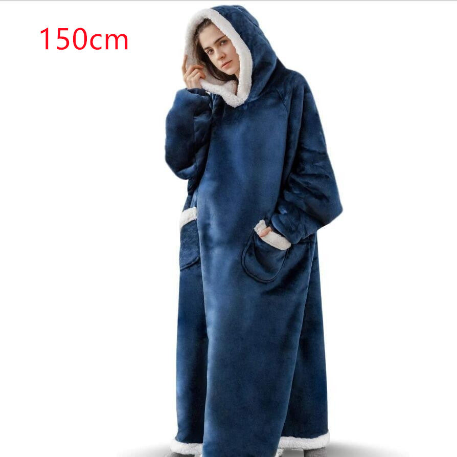 Robe Hoodie Blanket Oversized Pullover With Pockets.