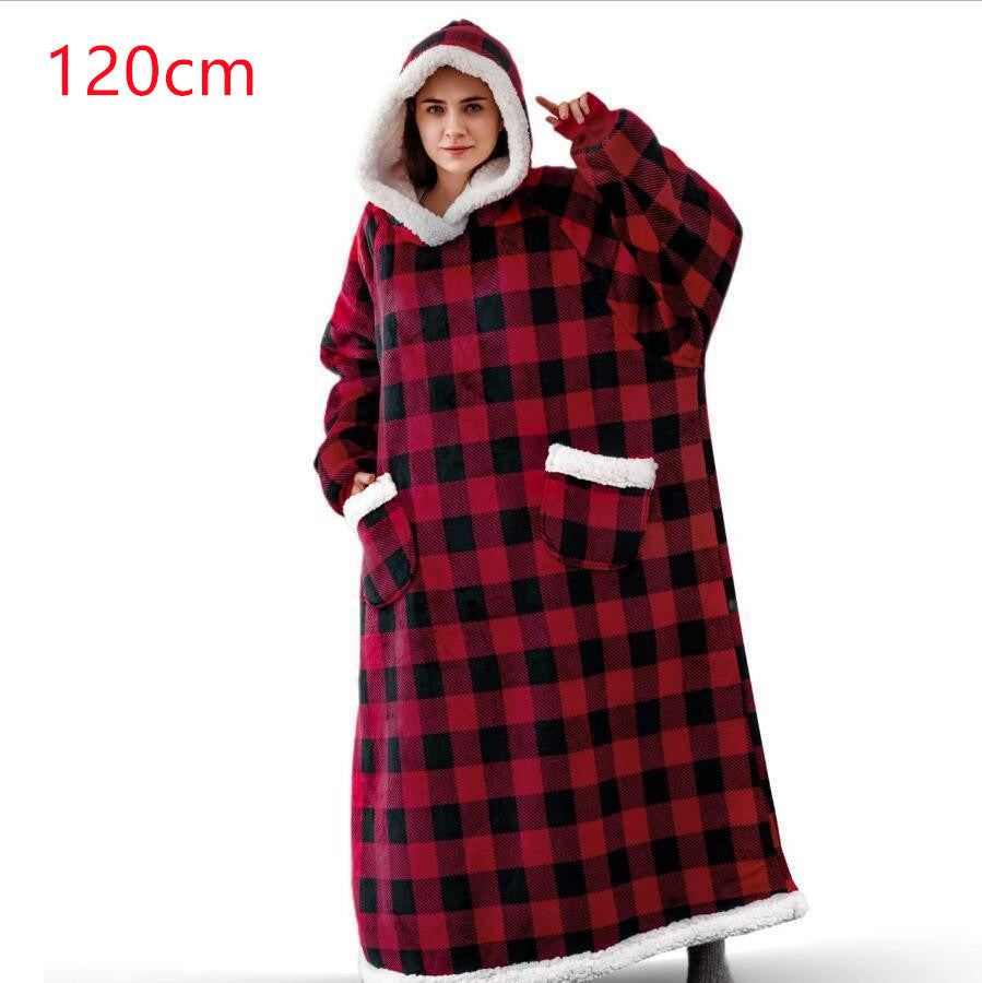 Robe Hoodie Blanket Oversized Pullover With Pockets.