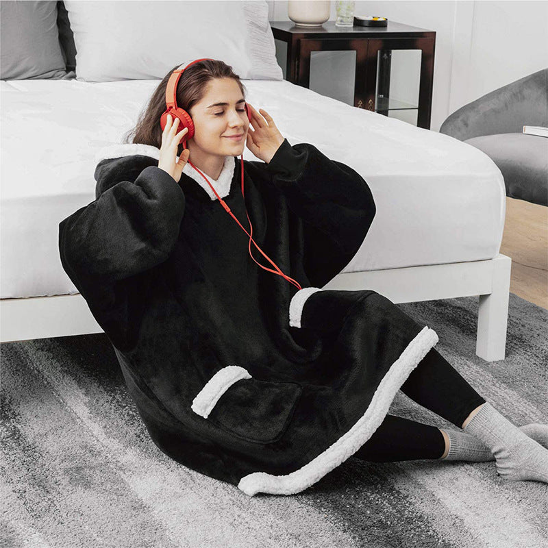 Robe Hoodie Blanket Oversized Pullover With Pockets.