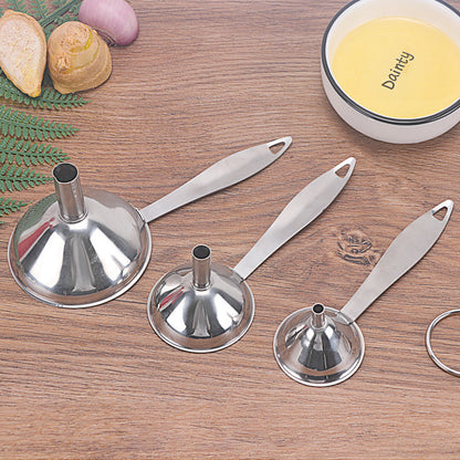 Stainless Steel Three Piece Mini Funnel