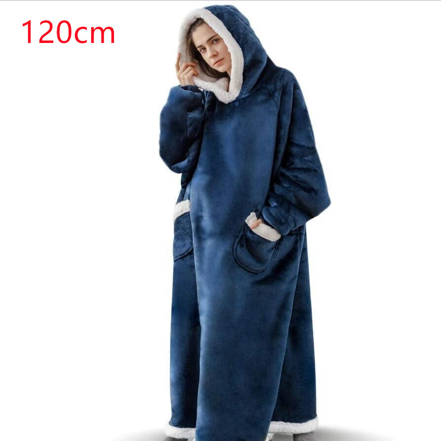 Robe Hoodie Blanket Oversized Pullover With Pockets.