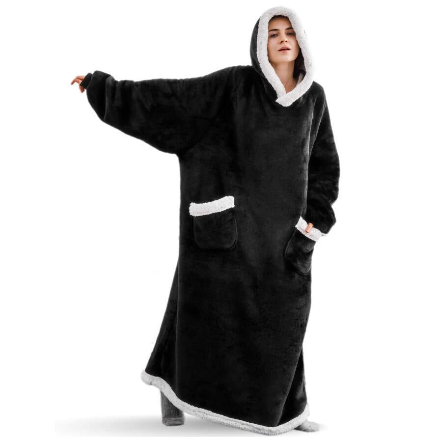 Robe Hoodie Blanket Oversized Pullover With Pockets.