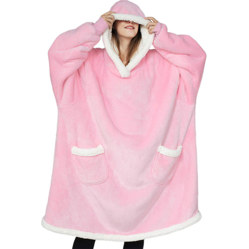 Robe Hoodie Blanket Oversized Pullover With Pockets.