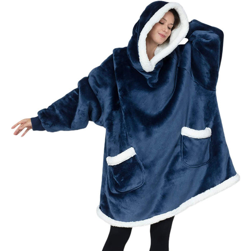 Robe Hoodie Blanket Oversized Pullover With Pockets.