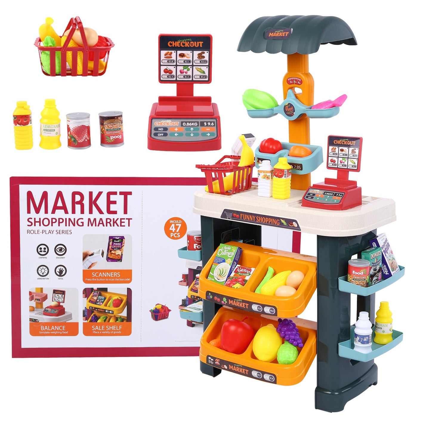 Supermarket Play-set With Toy Cash