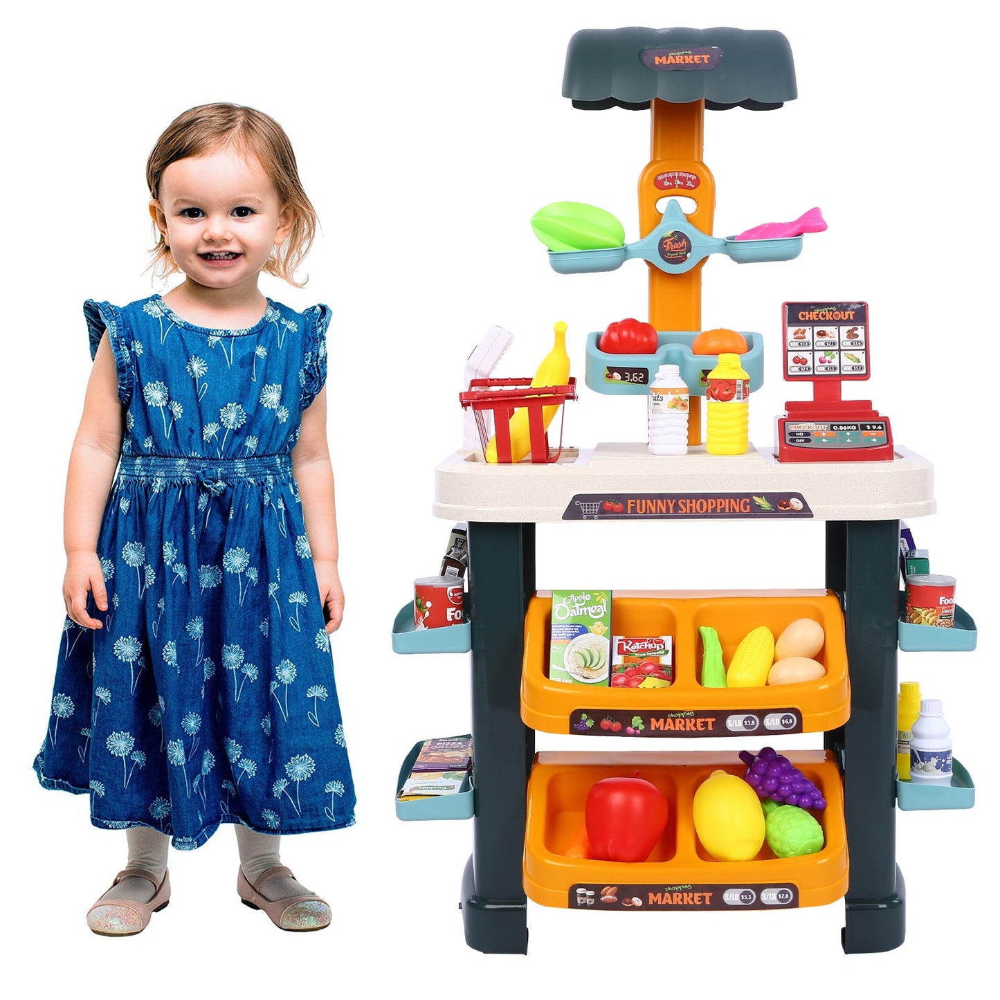 Supermarket Play-set With Toy Cash