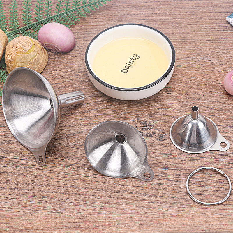 Stainless Steel Three Piece Mini Funnel